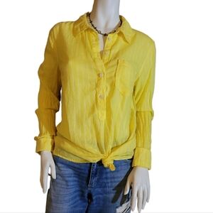 Merona* 100% Cotton Tunic* Yellow* Sz L